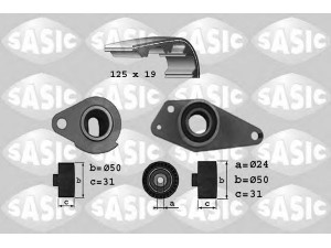 SASIC 1754017 paskirstymo diržo komplektas 
 Techninės priežiūros dalys -> Papildomas remontas
7701468167