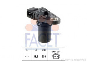 FACET 9.0189 RPM jutiklis, variklio valdymas; jutiklis, skirstomojo veleno padėtis 
 Elektros įranga -> Jutikliai
1 037 465, 1L2E 6B288 AA, 4 091 961