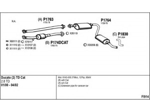 FENNO FI914 išmetimo sistema 
 Išmetimo sistema -> Išmetimo sistema, visa