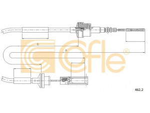COFLE 462.2 sankabos trosas 
 Dviratė transporto priemonės -> Kabeliai ir tachometro velenaai -> Sankabos trosas
7771565
