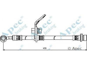 APEC braking HOS3979 stabdžių žarnelė 
 Stabdžių sistema -> Stabdžių žarnelės
01465SDAA01, 01465SEAE00