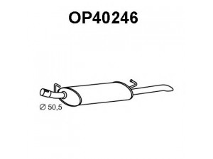 VENEPORTE OP40246 galinis duslintuvas 
 Išmetimo sistema -> Duslintuvas
0852355, 852883, 90280256, 90349967