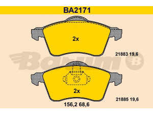 BARUM BA2171 stabdžių trinkelių rinkinys, diskinis stabdys 
 Techninės priežiūros dalys -> Papildomas remontas
7D0 698 151, 7D0 698 151 E