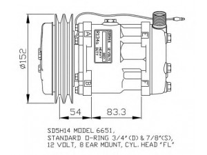 NRF 32763G kompresorius, oro kondicionierius
6258771, 6258790
