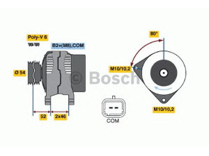 BOSCH 0 124 525 063 kintamosios srovės generatorius 
 Elektros įranga -> Kint. sr. generatorius/dalys -> Kintamosios srovės generatorius
5705 CA, 5705 CA, 96 464 52480