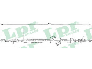 LPR C1502B trosas, stovėjimo stabdys 
 Stabdžių sistema -> Valdymo svirtys/trosai
893609721F