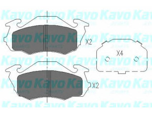 KAVO PARTS KBP-8017 stabdžių trinkelių rinkinys, diskinis stabdys
26290TA000, 26290TA070, 26290TA071