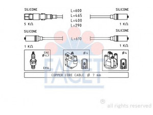 FACET 4.9667 uždegimo laido komplektas 
 Kibirkšties / kaitinamasis uždegimas -> Uždegimo laidai/jungtys
N 100 527 06, N 102 436 03, N 102 436 04