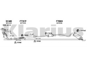 KLARIUS 330872U išmetimo sistema 
 Išmetimo sistema -> Išmetimo sistema, visa