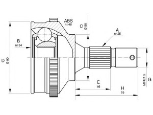 OPEN PARTS CVJ5625.10 jungčių komplektas, kardaninis velenas 
 Ratų pavara -> Sujungimai/komplektas
3272AH, 32730Y