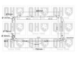 QUINTON HAZELL QER1010 radiatorius, variklio aušinimas 
 Aušinimo sistema -> Radiatorius/alyvos aušintuvas -> Radiatorius/dalys
893 121 253A