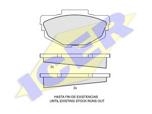 ICER 180069 stabdžių trinkelių rinkinys, diskinis stabdys 
 Techninės priežiūros dalys -> Papildomas remontas
GBP106