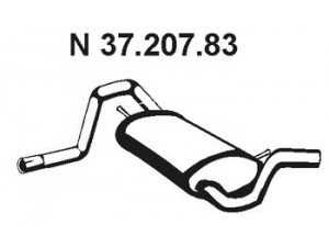 EBERSPÄCHER 37.207.83 galinis duslintuvas 
 Išmetimo sistema -> Duslintuvas
200107364R