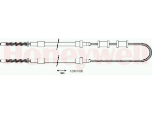 BENDIX 432049B trosas, stovėjimo stabdys 
 Stabdžių sistema -> Valdymo svirtys/trosai
321609721A