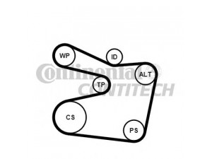 CONTITECH 6PK1555K2 V formos rumbuotas diržas, komplektas 
 Techninės priežiūros dalys -> Techninės priežiūros intervalai