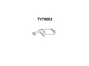 VENEPORTE TY70052 galinis duslintuvas 
 Išmetimo sistema -> Duslintuvas
1743011180, 1743011200, 174301120083