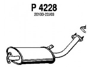 FENNO P4228 vidurinis duslintuvas 
 Išmetimo sistema -> Duslintuvas
20100-22J01, 20100-22J03, 20100-34J10