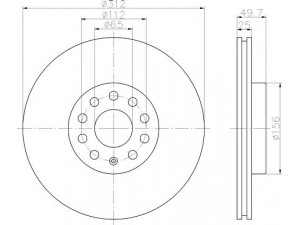 HELLA PAGID 8DD 355 109-511 stabdžių diskas 
 Stabdžių sistema -> Diskinis stabdys -> Stabdžių diskas
1K0615301AA, 561615301, 5C0615301B