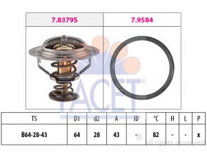FACET 7.8649 termostatas, aušinimo skystis 
 Aušinimo sistema -> Termostatas/tarpiklis -> Thermostat
21200-AD200, 21200-AD201, 21200-BN300