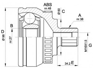 OPEN PARTS CVJ5376.10 jungčių komplektas, kardaninis velenas 
 Ratų pavara -> Sujungimai/komplektas
1007695, 1084716, 7M0498099, 95VW3K187BA