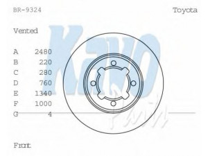 KAVO PARTS BR-9324 stabdžių diskas 
 Dviratė transporto priemonės -> Stabdžių sistema -> Stabdžių diskai / priedai
4351222060