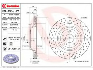 BREMBO 09.A959.21 stabdžių diskas 
 Dviratė transporto priemonės -> Stabdžių sistema -> Stabdžių diskai / priedai
1664230412