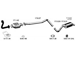 EBERSPÄCHER 130555 išmetimo sistema 
 Išmetimo sistema -> Išmetimo sistema, visa