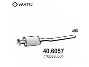 ASSO 40.6057 vidurinis duslintuvas 
 Išmetimo sistema -> Duslintuvas
7700830564