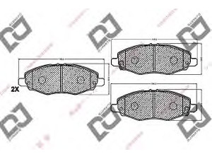 DJ PARTS BP1143 stabdžių trinkelių rinkinys, diskinis stabdys 
 Techninės priežiūros dalys -> Papildomas remontas
04465-0K040, 04465-0K100, 04465-0K130