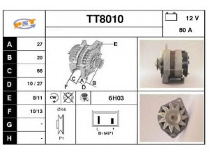 SNRA TT8010 kintamosios srovės generatorius