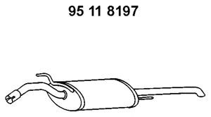 EBERSPÄCHER 95 11 8197 galinis duslintuvas 
 Išmetimo sistema -> Duslintuvas
3A0.253.609 H, 3A0253609M