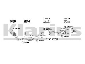 KLARIUS 930563E išmetimo sistema 
 Išmetimo sistema -> Išmetimo sistema, visa