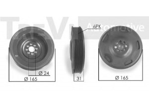 TREVI AUTOMOTIVE PC1232 skriemulys, alkūninis velenas 
 Diržinė pavara -> Dirželio skriemulys
06E105251A, 06E105251C, 06E105251A