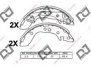 DJ PARTS BS1140 stabdžių trinkelių komplektas 
 Techninės priežiūros dalys -> Papildomas remontas
58305-02A00, 58305-02A10, 5830502A00