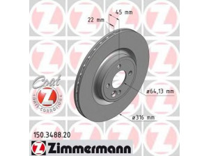 ZIMMERMANN 150.3488.20 stabdžių diskas 
 Dviratė transporto priemonės -> Stabdžių sistema -> Stabdžių diskai / priedai
3410 6 784 366, 3411 6 855 781