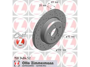 ZIMMERMANN 150.3484.52 stabdžių diskas 
 Dviratė transporto priemonės -> Stabdžių sistema -> Stabdžių diskai / priedai
3421 6 775 287