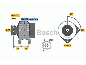 BOSCH 0 986 046 120 kintamosios srovės generatorius 
 Elektros įranga -> Kint. sr. generatorius/dalys -> Kintamosios srovės generatorius
27060 0H070, 27060 0H080