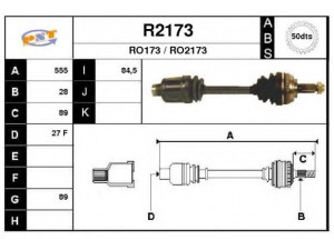 SNRA R2173 kardaninis velenas 
 Ratų pavara -> Kardaninis velenas