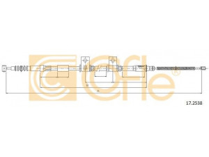 COFLE 17.2538 trosas, stovėjimo stabdys 
 Stabdžių sistema -> Valdymo svirtys/trosai
597703A300