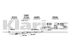 KLARIUS 420148U išmetimo sistema 
 Išmetimo sistema -> Išmetimo sistema, visa