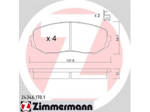 ZIMMERMANN 24346.170.1 stabdžių trinkelių rinkinys, diskinis stabdys 
 Techninės priežiūros dalys -> Papildomas remontas
5520065J00, 5520065J01, 5520065J10