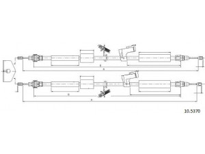 CABOR 10.5370 trosas, stovėjimo stabdys
1323904, 1490515, 1525804, 3M512A603AF
