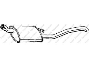 BOSAL 185-241 galinis duslintuvas 
 Išmetimo sistema -> Duslintuvas
8 52 051, 8 52 295, 90299378