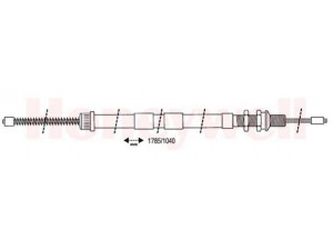 BENDIX 431293B trosas, stovėjimo stabdys 
 Stabdžių sistema -> Valdymo svirtys/trosai
483477