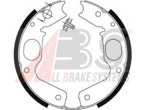 A.B.S. 9115 stabdžių trinkelių komplektas, stovėjimo stabdis 
 Stabdžių sistema -> Rankinis stabdys
MB 618914, MB 618915, MB 618916