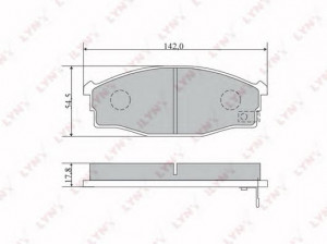 LYNXauto BD-5734 stabdžių trinkelių rinkinys, diskinis stabdys
41060-6T390, 58611-64860, 58612-29260