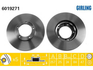 GIRLING 6019271 stabdžių diskas 
 Dviratė transporto priemonės -> Stabdžių sistema -> Stabdžių diskai / priedai
4351226040, 4351226070, 4351235170