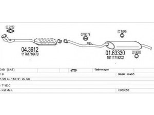 MTS C050056000757 išmetimo sistema 
 Išmetimo sistema -> Išmetimo sistema, visa