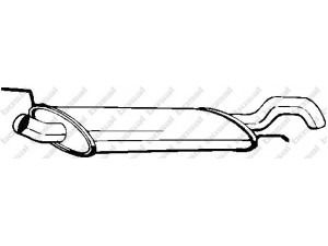 BOSAL 233-771 galinis duslintuvas 
 Išmetimo sistema -> Duslintuvas
1H6 253 609 AA, 1H6 253 609 AB