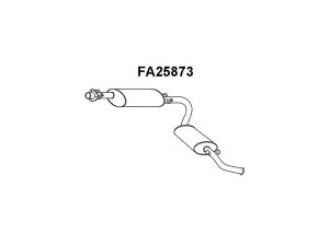 VENEPORTE FA25873 galinis duslintuvas 
 Išmetimo sistema -> Duslintuvas
1309997080, 1730N2, 9678161380